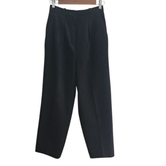 Vintage Anne Klein High-Waisted Wool Trousers Sz 8 Union Made in USA (1980s–90s) - Picture 1 of 13